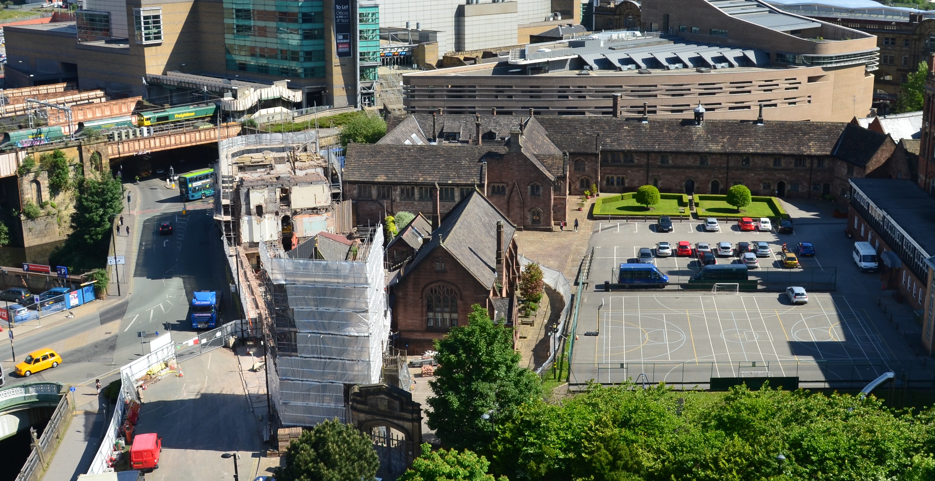 View from Manchester Cathedral choir showing